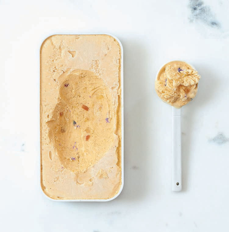 Gelato albicocca, lavanda, zenzero e papaia confit